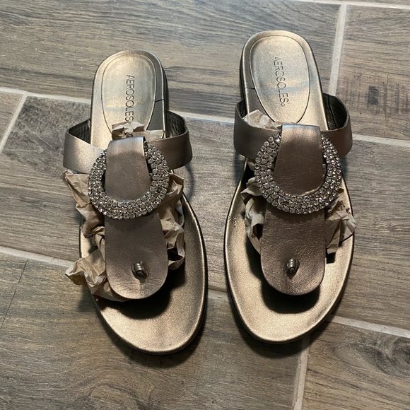 aerosoles silver sandals